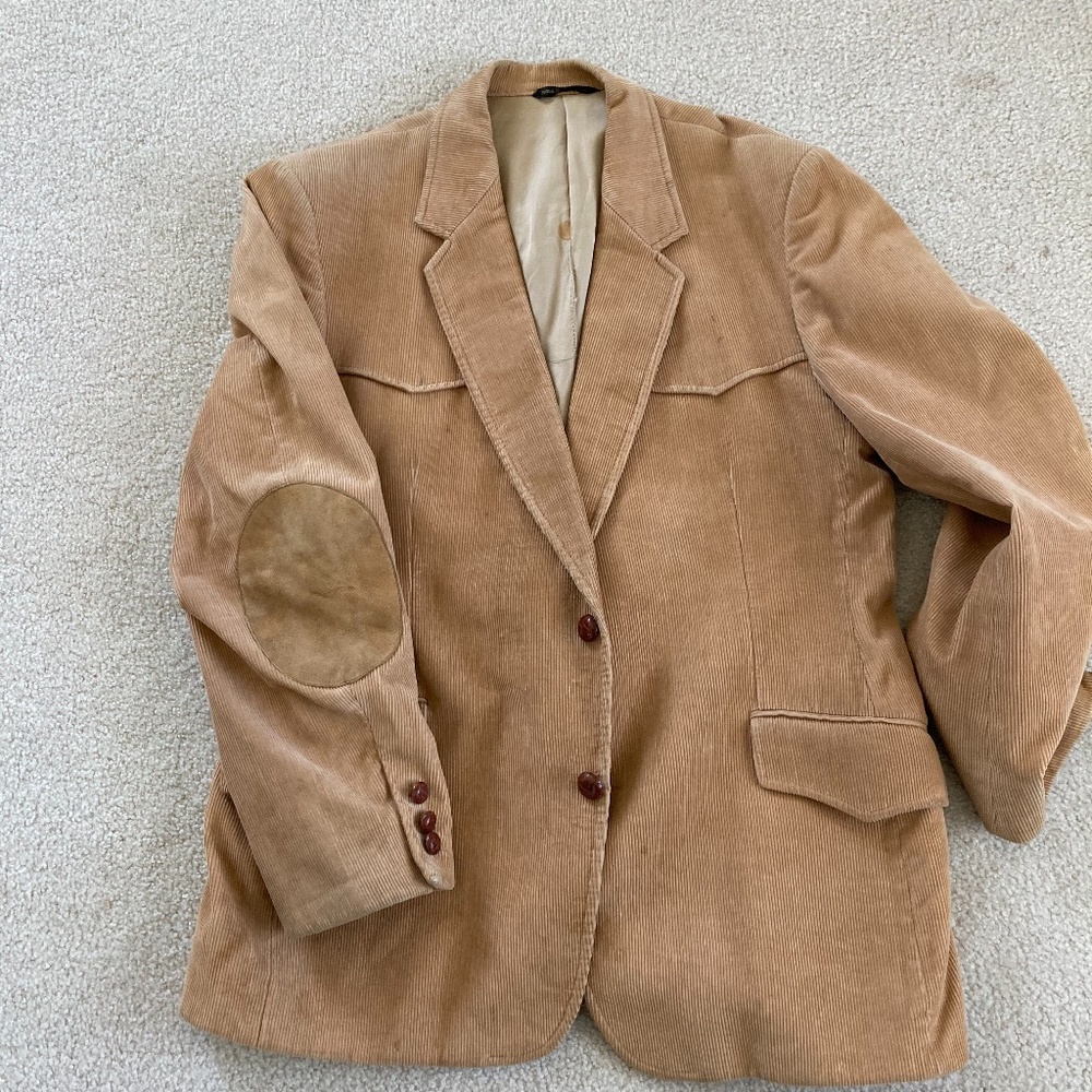 Vintage Tan Corduroy jacket with elbow pads size M